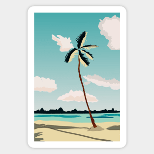 Beach summer vibes illustration Sticker